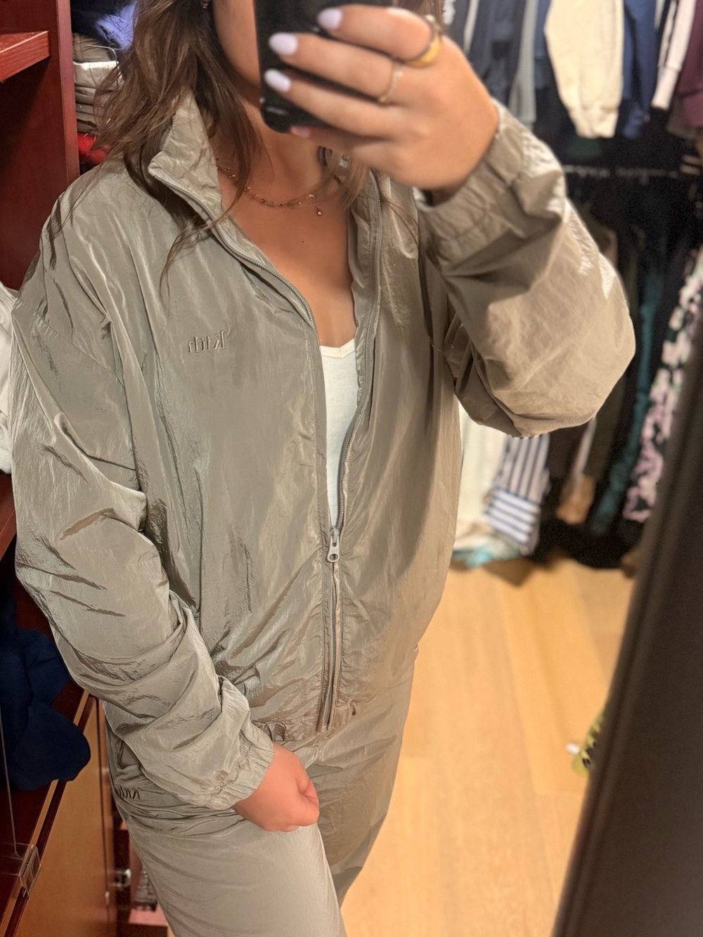 Kith Olive-Taupe Lightweight Bomber Jacket - Picture 3 of 5